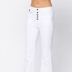 Judy Blue Button Fly High Waist Flare Jeans